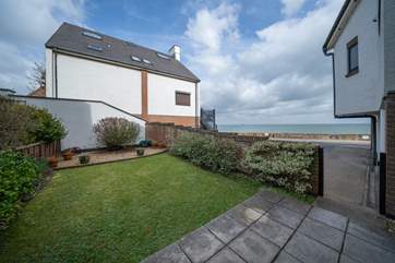 The garden with views of the Solent, is a real sun-trap during the summer months.