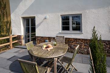 The patio area is a lovely sun-trap.