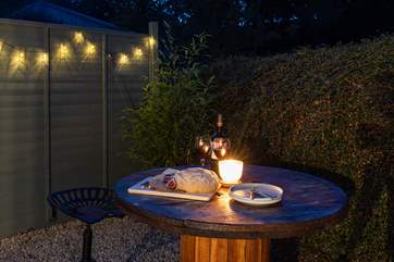 Romantic evenings on your private patio.