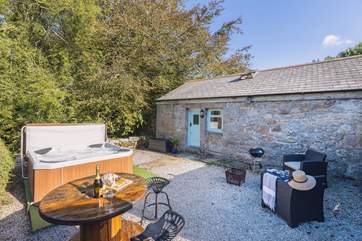 Your private outside space catches the sun throughout the day and is very private.
