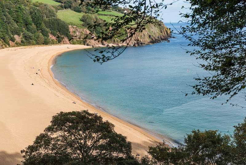 Blackpool Sands beach is only a short coastal drive away. What a fabulous beach it is!