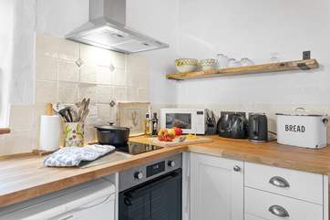 Ample workspace for chef to whip up a feast.
