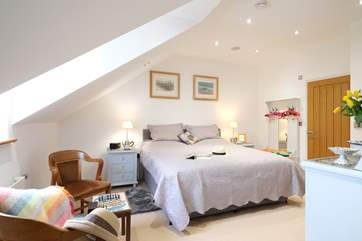 Bedroom 3 at the top of the house can be made up as a super-king double or twin beds.