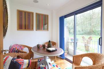 A lovely space to sit at any time of year overlooking the surrounding countryside.