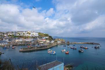 The pretty harbour at Mevagissey.