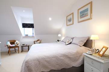 Super-king luxury in the top floor bedroom (this bedroom can also be made up as twin beds).