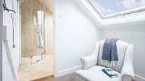 Bedroom 7's en suite and comfy seating area. What a great spot to enjoy a good book and a spot of peace.