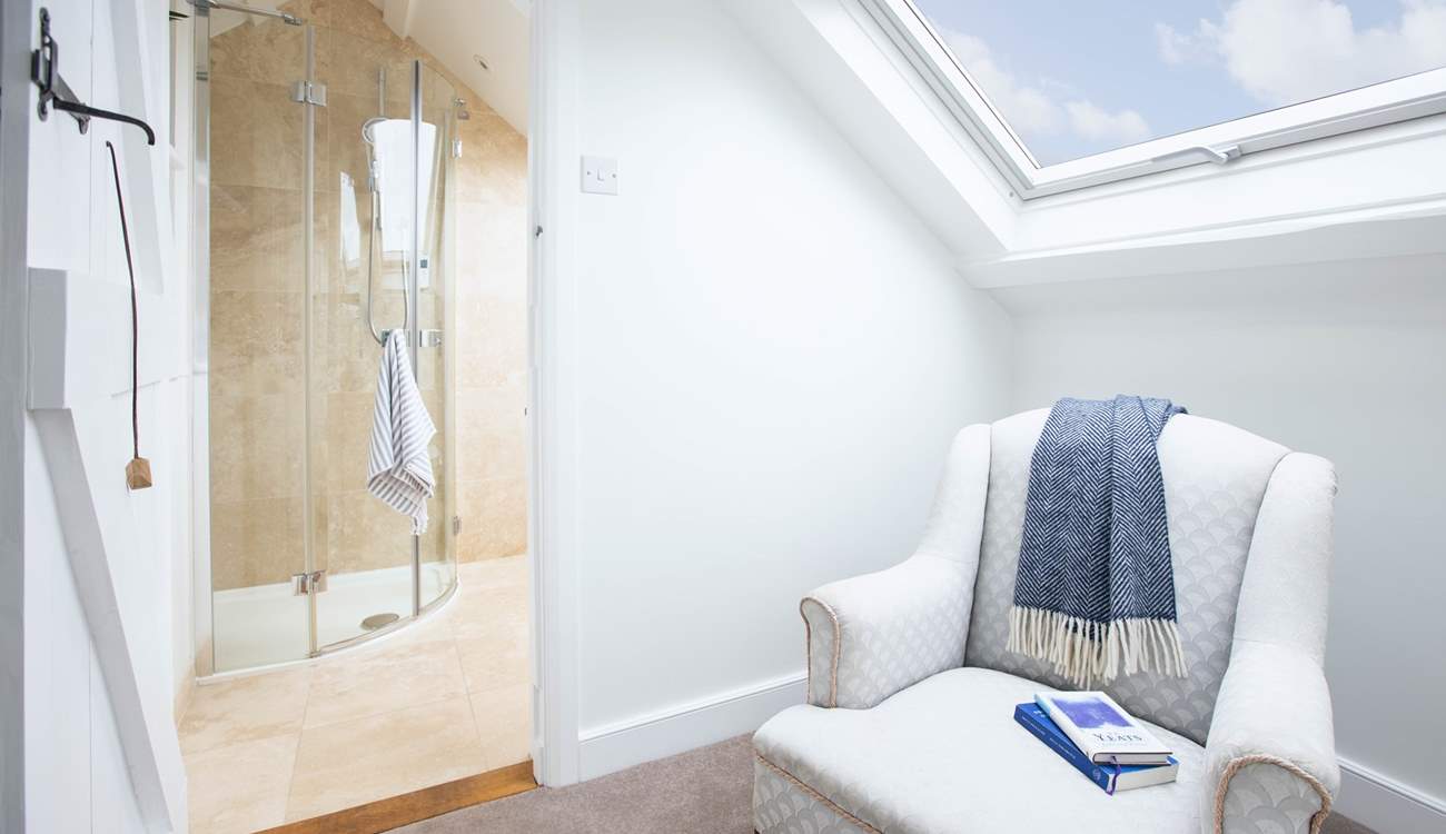 Bedroom 7's en suite and comfy seating area. What a great spot to enjoy a good book and a spot of peace.