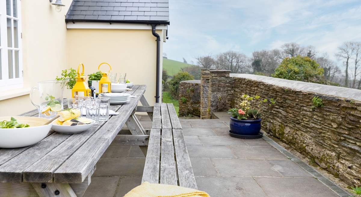 The patio area is accessed via the kitchen, making serving up an al fresco feast easy peasy.