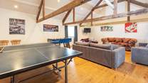 The second sitting-area and games-room. This room is a huge hit with all generations.