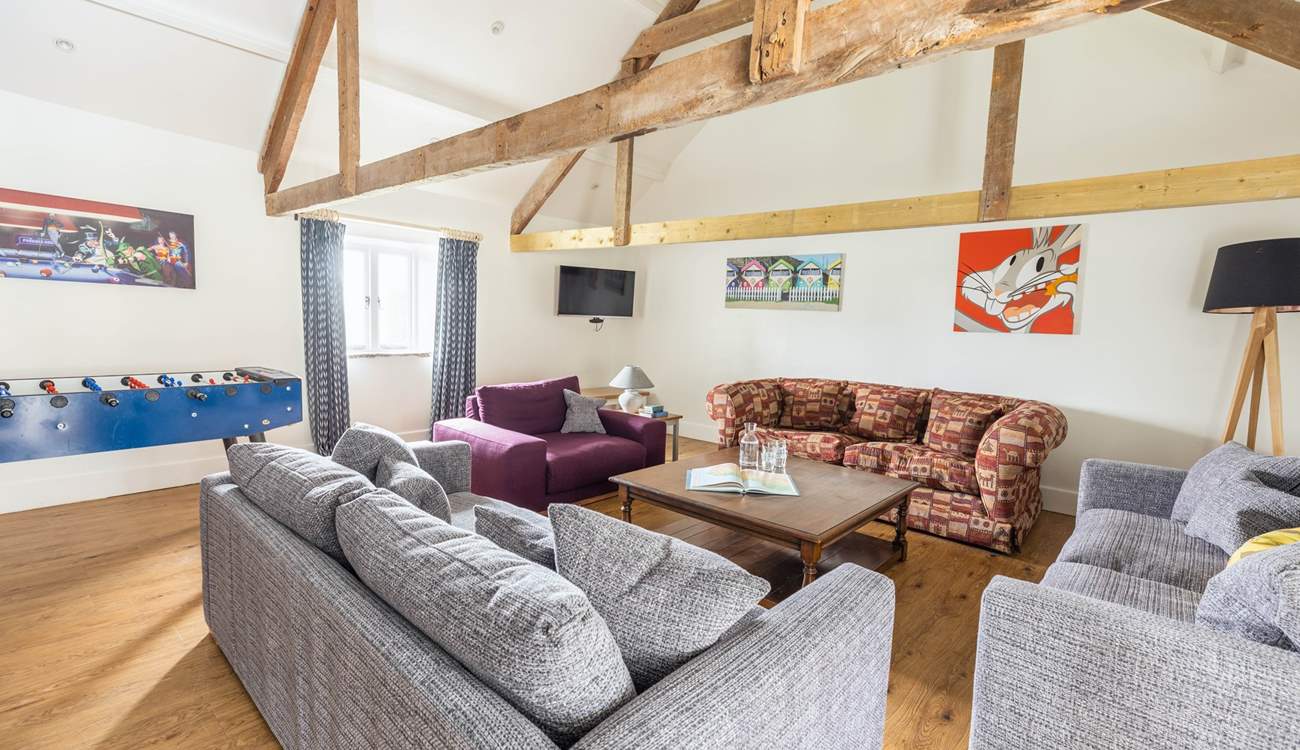 If you don't fancy the more active activities, sit back on these super
 comfy sofas and enjoy the games and laughter from the comfort of the sofas.