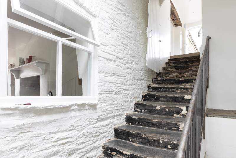 These steps lead down from the front door and games-room into the main ground floor entrance hall. However, there is also flat access into the property for those who don't fancy the steps.