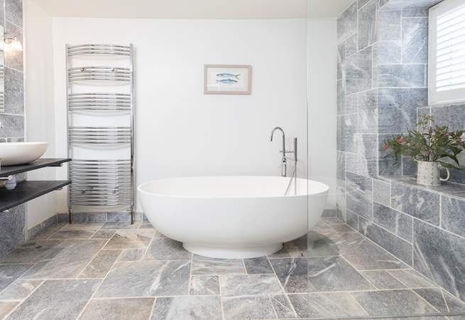 Sink back and relax in this fabulous tub.