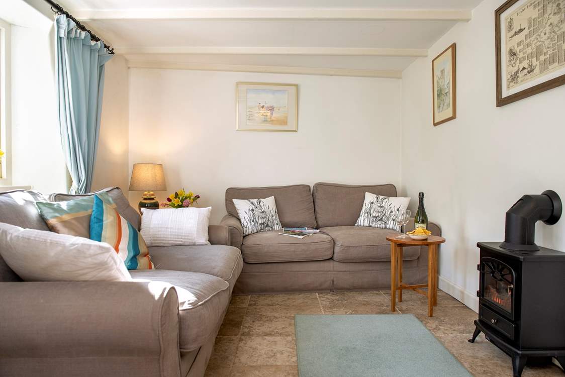 The cosy cottage sitting-room.