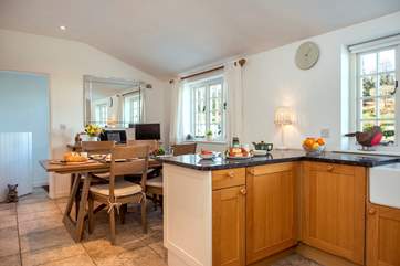 Serving up your meals couldn't be easier with the dining-table close by