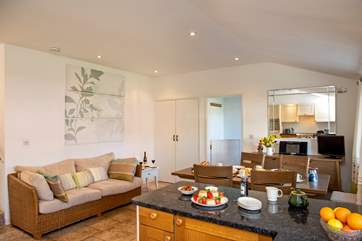 There's even room for a sofa, the perfect spot to relax and watch the chef at work!
