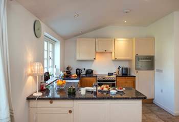 For a cottage kitchen it's very well-equipped and has everything you need for cooking up your holiday feasts.