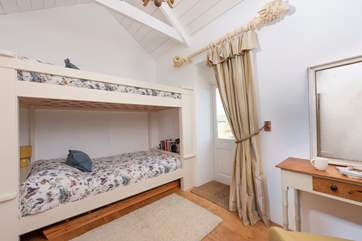 Not your average bunk-beds - these are four-foot wide and with plenty of headroom as well so ideal for both young and old alike.