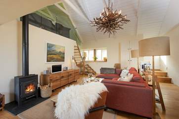 The toasty wood-burner is such a welcome sight on chiller evenings.