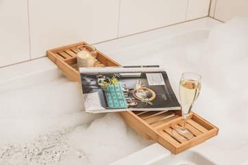 Treat yourself to a glass of bubbles and a bubble bath.