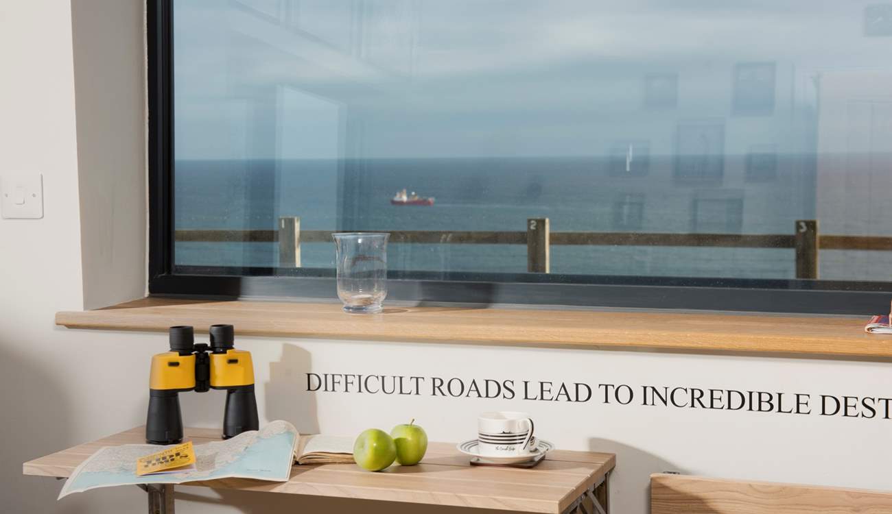 Watch the comings and goings of the water from this prime location.