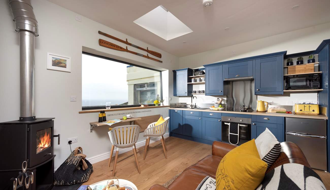 The interiors perfectly complement the setting.