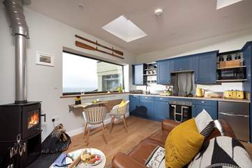 The interiors perfectly complement the setting.
