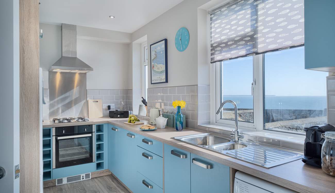 Mesmerising sea views from the kitchen window.