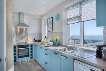 Mesmerising sea views from the kitchen window.