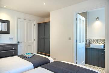 Plenty of storage for your holiday wear and a sneaky peep at the gorgeous en suite.