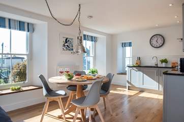 The large sash windows really let the light in.