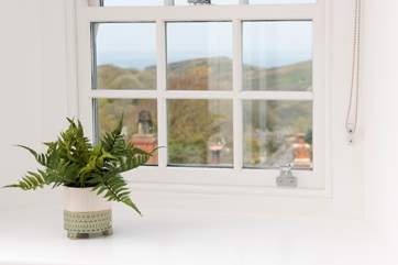 The gorgeous sash windows perfectly frame the view.