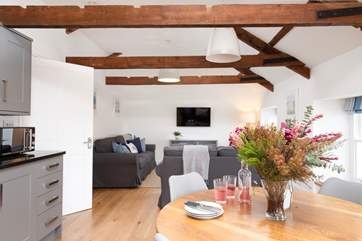 The open plan living-room is light and airy and is a really great space.