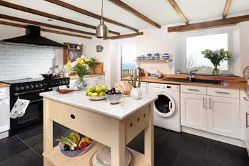 The kitchen is not only great to look at but fully equipped as well.
