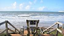 Spend a day on the beach at Compton Bay, a dog-friendly beach on one side only.