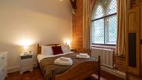 With a cosy double bed.