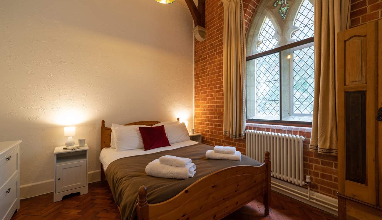 With a cosy double bed.