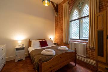 With a cosy double bed.