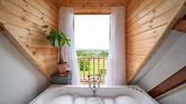 The gorgeous view from the family bathroom on the first floor.