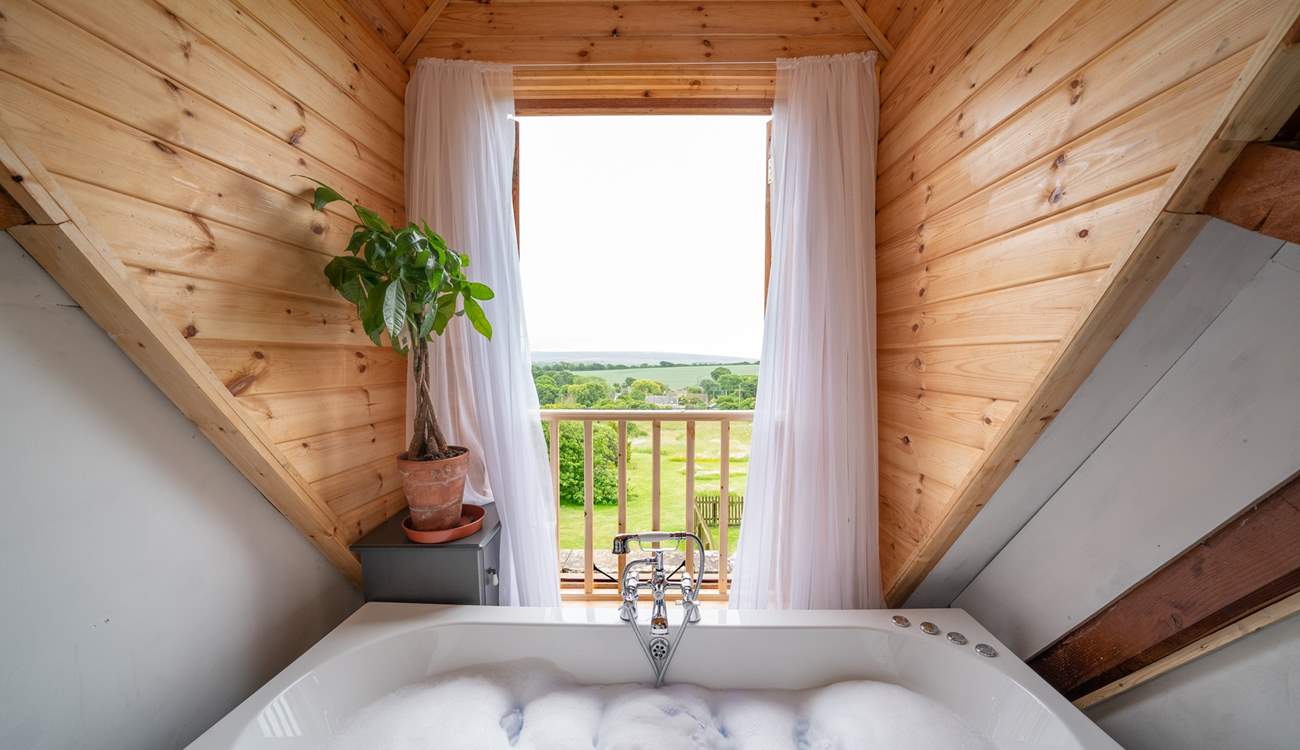 The gorgeous view from the family bathroom on the first floor.