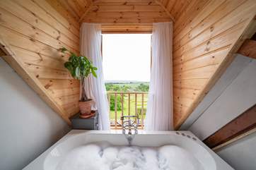 The gorgeous view from the family bathroom on the first floor.