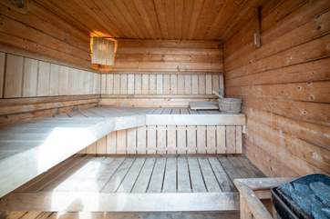 Enjoy the use of the sauna situated in the garden, a perfect place to relax after a long day exploring.