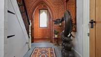 Welcome to St Andrews. The Dragon sculpture in the hallway is full of character.