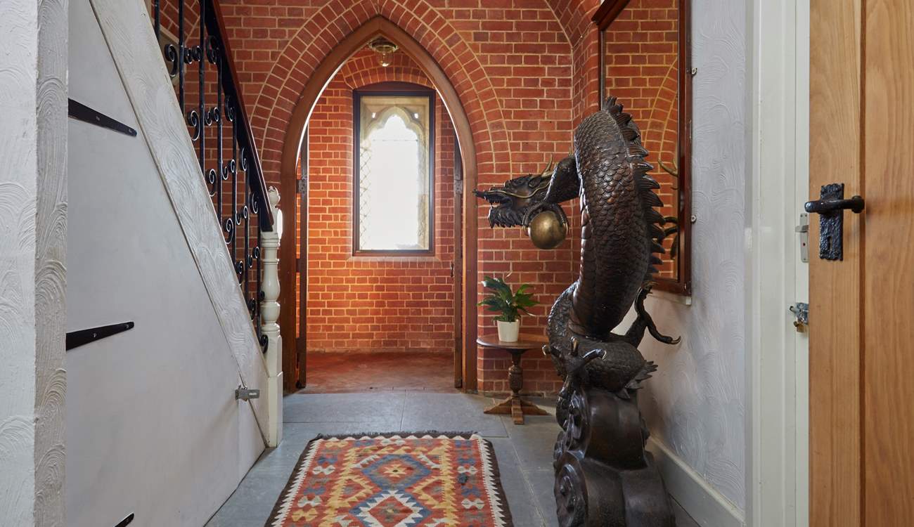 Welcome to St Andrews. The Dragon sculpture in the hallway is full of character.