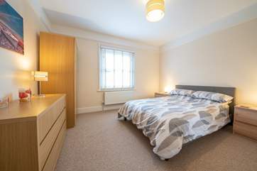 The bedroom overlooking the front of the property.