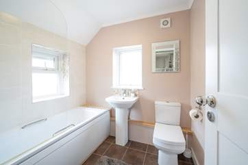 The bathroom.