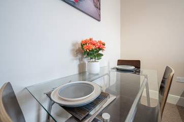 There is a dining-table if you decide to dine in, although you will be spoilt for choice with the Island's pubs and restaurants on offer.