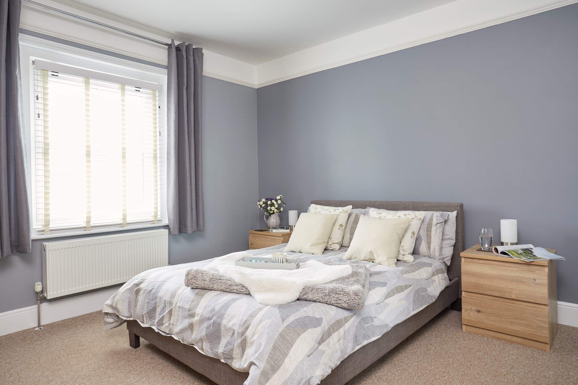 The bedroom overlooking the front of the property. 