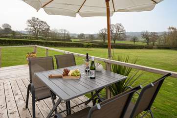 What incredible views can be enjoyed whilst enjoying a glass of something tasty or a good book.