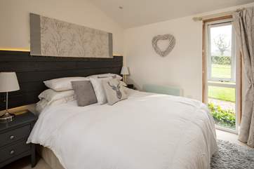 The beautiful king-size bedroom.